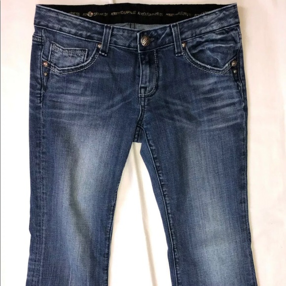 Rerock Express Womens Blue Jeans Bootcut Size 6s - Picture 2 of 10